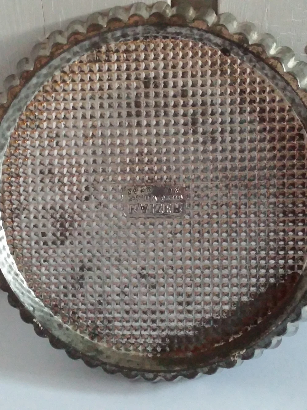 Vintage Kaiser Metal Scalloped Tart Pan, West Germany, 20.5 in